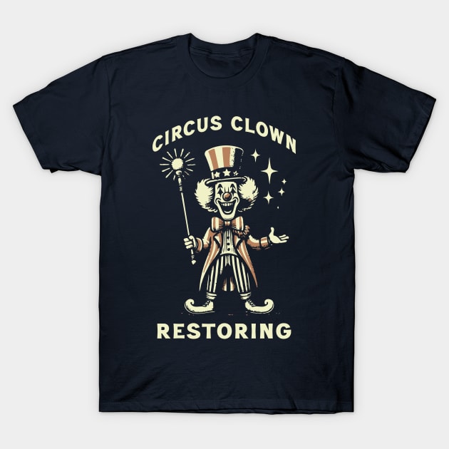 Circus Clown Restoring T-Shirt by Trendsdk